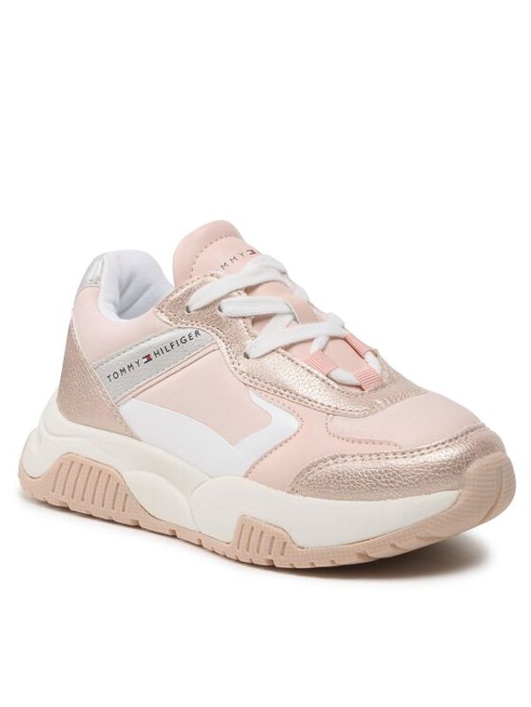 Tommy Hilfiger Tommy Hilfiger Сникърси Low Cut Lace-Up Sneaker T3A9-32743-0579 M Розов