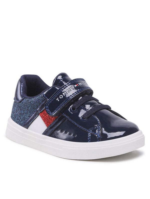 Tommy Hilfiger Tommy Hilfiger Сникърси Low Cut Lace-Up /Velcro Sneaker T1A9-32298-1160 S Тъмносин