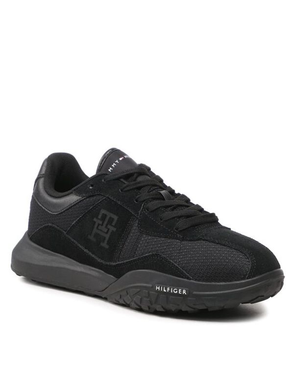 Tommy Hilfiger Tommy Hilfiger Сникърси Retro Modern Runner Mix FM0FM04363 Черен
