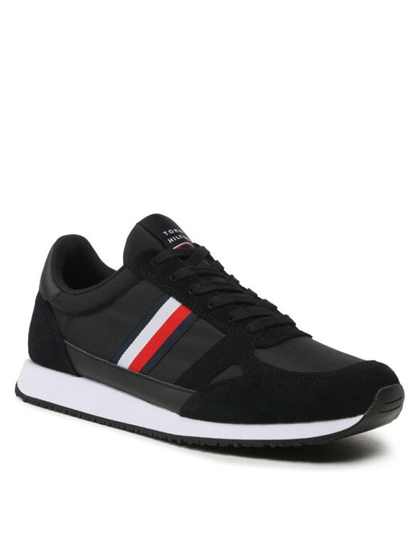 Tommy Hilfiger Tommy Hilfiger Сникърси Runner Lo Vintage Mix FM0FM03431 Черен