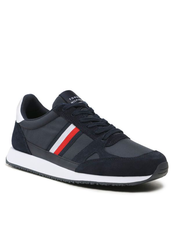 Tommy Hilfiger Tommy Hilfiger Сникърси Runner Lo Vintage Mix FM0FM03431 Тъмносин