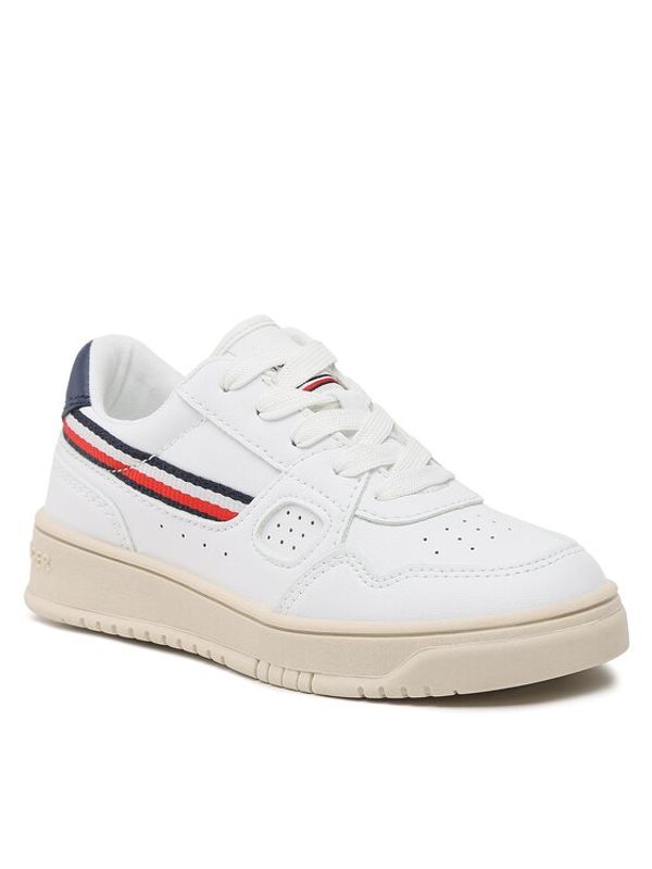 Tommy Hilfiger Tommy Hilfiger Сникърси Stripes Low Cut Lace-Up Sneaker T3X9-32848-1355 M Бял