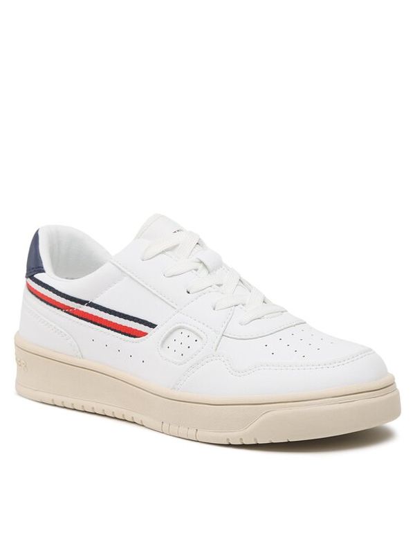 Tommy Hilfiger Tommy Hilfiger Сникърси Stripes Low Cut Lace-Up Sneaker T3X9-32848-1355 S Бял
