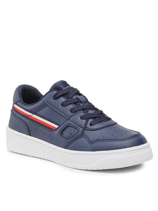 Tommy Hilfiger Tommy Hilfiger Сникърси Stripes Low Cut Lace-Up Sneaker T3X9-32848-1355 S Тъмносин