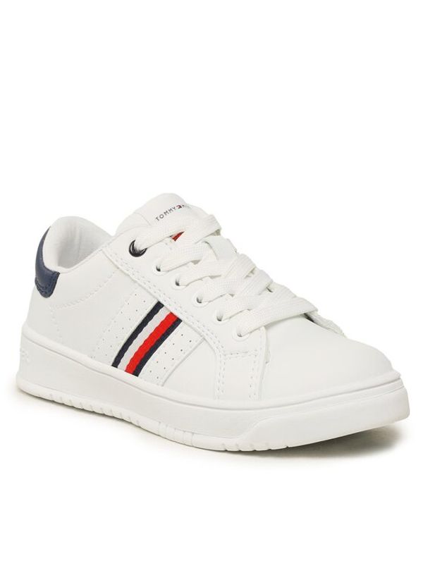 Tommy Hilfiger Tommy Hilfiger Сникърси Stripes Low Cut Lace Up Sneaker T3X9-32849-1355 M Бял
