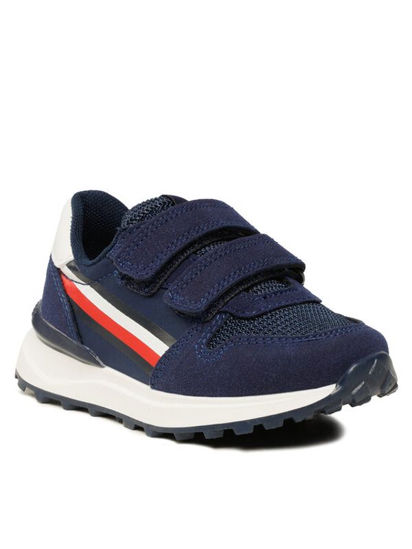 Tommy Hilfiger Tommy Hilfiger Сникърси Stripes Low T1B9-32882-1587 M Тъмносин