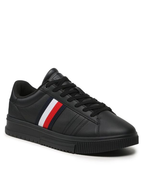 Tommy Hilfiger Tommy Hilfiger Сникърси Supercup Leather FM0FM04706 Черен