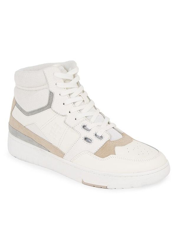 Tommy Hilfiger Tommy Hilfiger Сникърси Th Basket Better Midcut Lth Mix FM0FM04793 Бежов