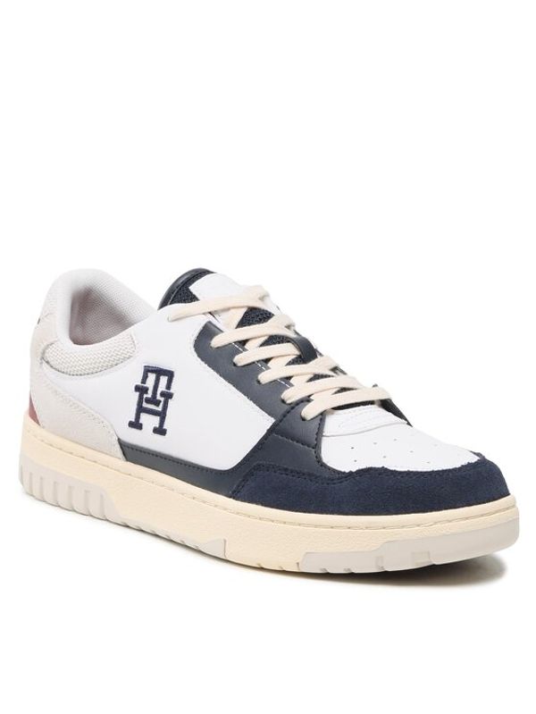 Tommy Hilfiger Tommy Hilfiger Сникърси Th Basket Street Mix FM0FM04728 Бял