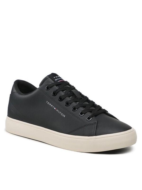 Tommy Hilfiger Tommy Hilfiger Сникърси Th Hi Vulc Core Low Lth FM0FM04687 Черен