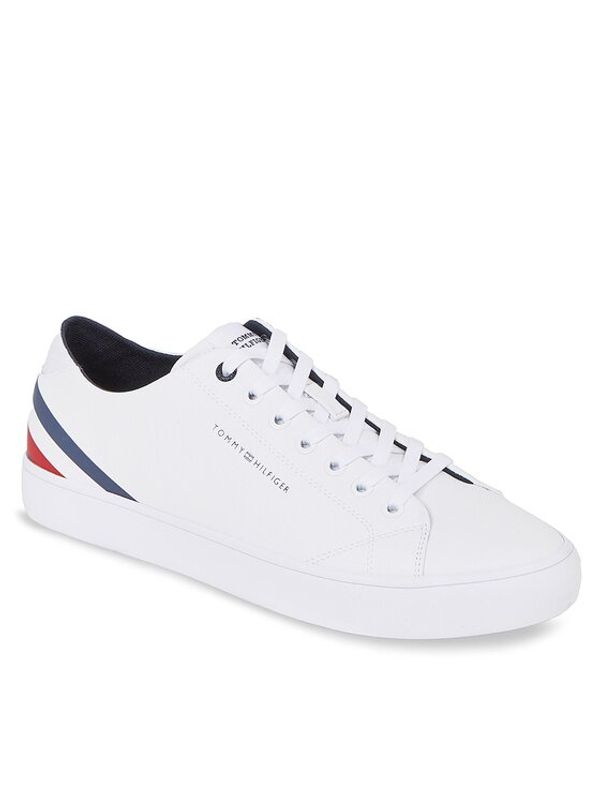 Tommy Hilfiger Tommy Hilfiger Сникърси Th Hi Vulc Core Low Lth Stripes FM0FM04778 Бял