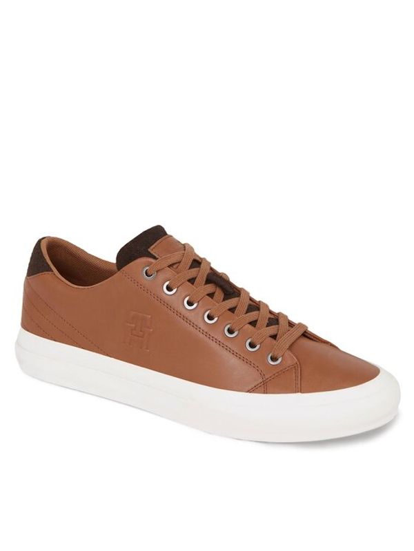 Tommy Hilfiger Tommy Hilfiger Сникърси Th Hi Vulc Street Low Lth Prem FM0FM04818 Кафяв