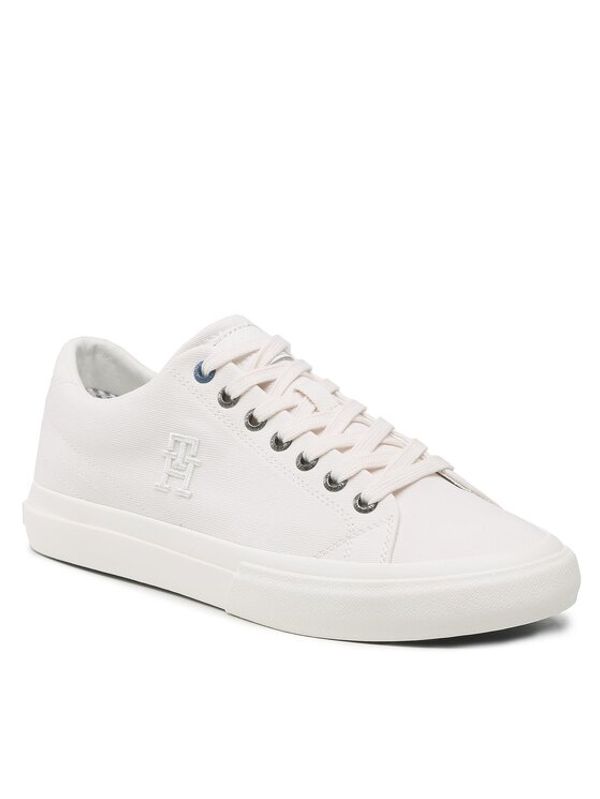 Tommy Hilfiger Tommy Hilfiger Сникърси Th Hi Vulc Street Low Veg Dyes FM0FM04422 Бял