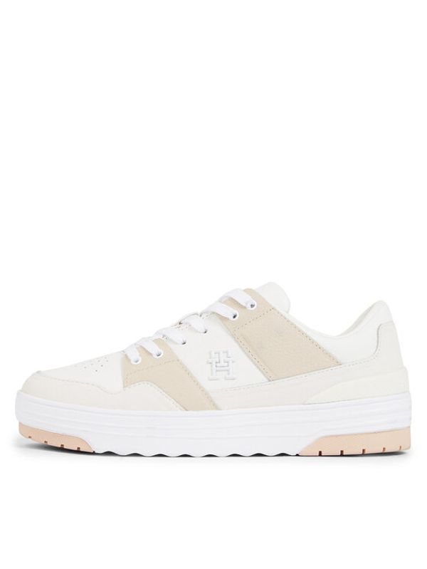 Tommy Hilfiger Tommy Hilfiger Сникърси Th Lo Basket Sneaker FW0FW07309 Бял