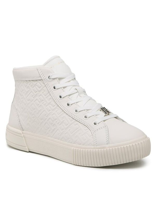 Tommy Hilfiger Tommy Hilfiger Сникърси Th Monogram Leather Sneaker High FW0FW06856 Бежов