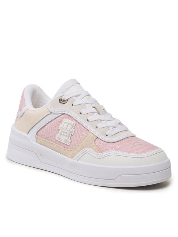 Tommy Hilfiger Tommy Hilfiger Сникърси Th Woven Basket Sneaker FW0FW07289 Розов