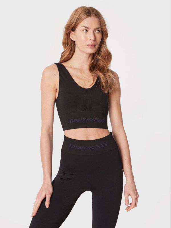 Tommy Hilfiger Tommy Hilfiger Спортен сутиен Intensity Shiny Seamless S10S101471 Черен