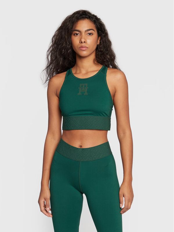 Tommy Hilfiger Tommy Hilfiger Спортен сутиен Monogram S10S101590 Зелен