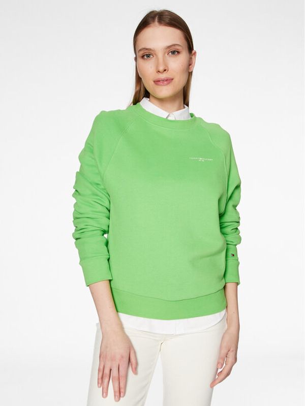 Tommy Hilfiger Tommy Hilfiger Суитшърт 1985 WW0WW37798 Зелен Regular Fit