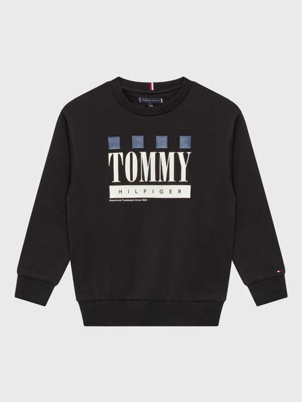 Tommy Hilfiger Tommy Hilfiger Суитшърт Checker Board KB0KB07779 M Черен Regular Fit