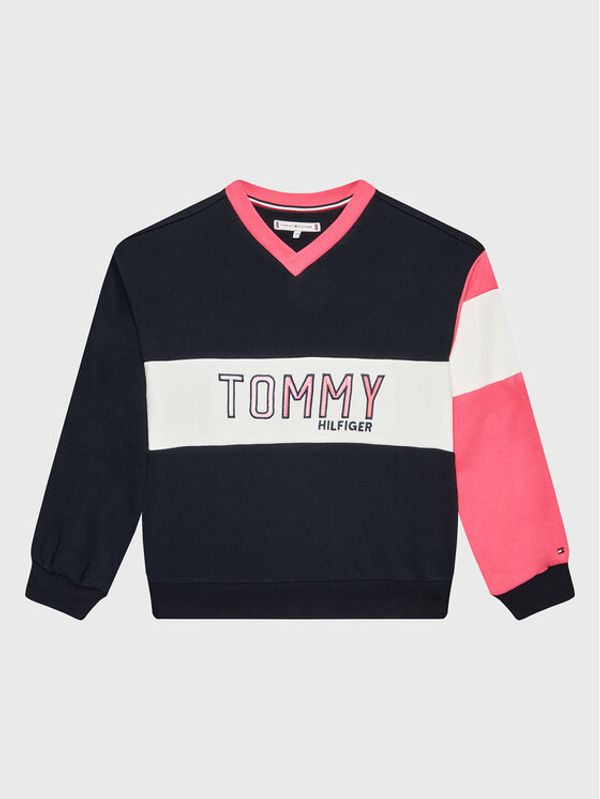 Tommy Hilfiger Tommy Hilfiger Суитшърт Colorblock KG0KG06657 Тъмносин Regular Fit
