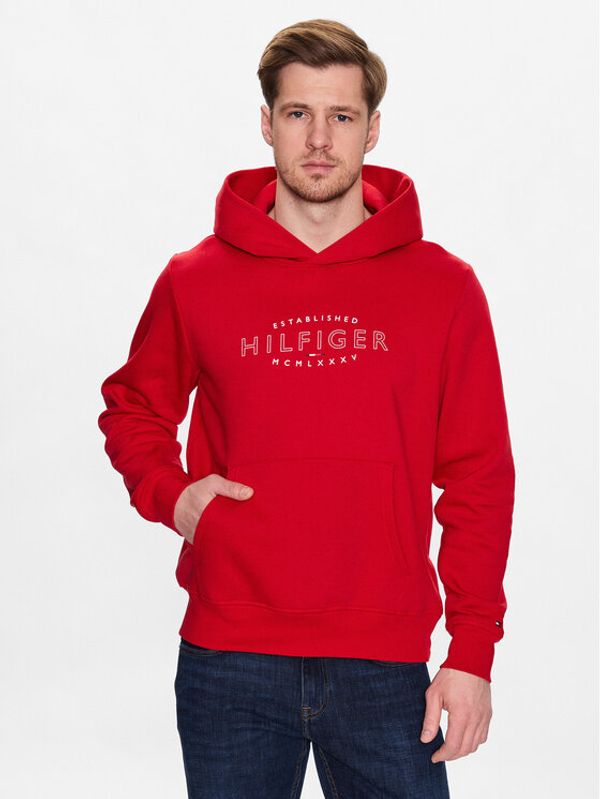 Tommy Hilfiger Tommy Hilfiger Суитшърт Curve Logo MW0MW30013 Червен Regular Fit