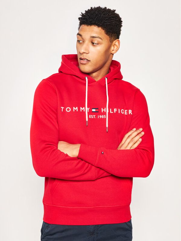 Tommy Hilfiger Tommy Hilfiger Суитшърт Logo Hoody MW0MW11599 Червен Regular Fit