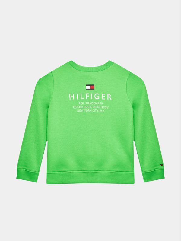 Tommy Hilfiger Tommy Hilfiger Суитшърт Logo KB0KB08170 M Зелен Regular Fit