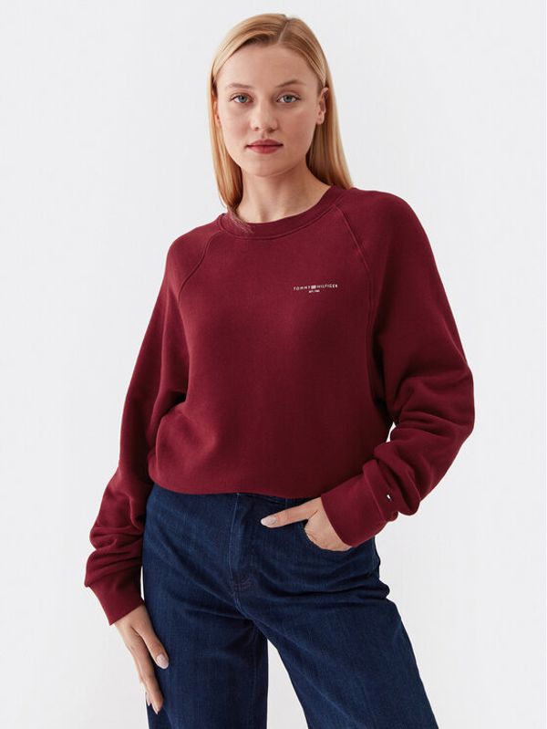 Tommy Hilfiger Tommy Hilfiger Суитшърт Mini Corp Logo WW0WW37798 Бордо Regular Fit