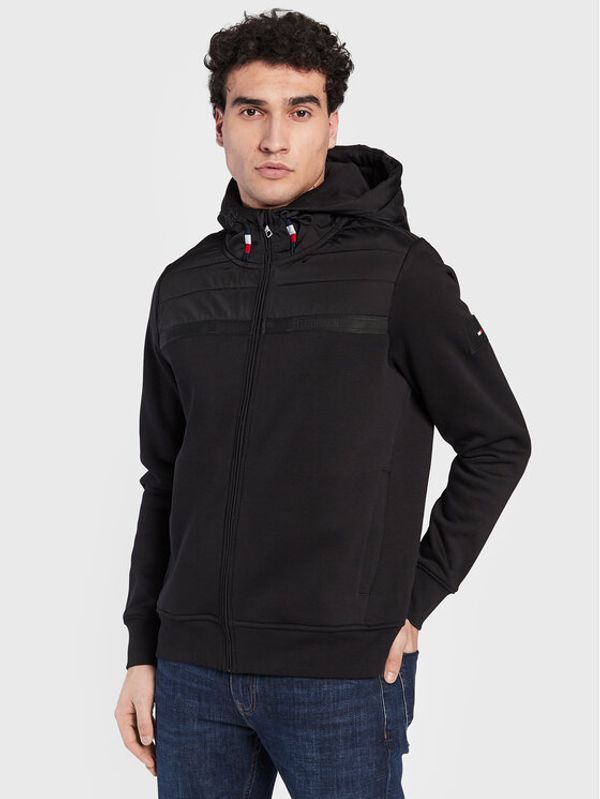 Tommy Hilfiger Tommy Hilfiger Суитшърт Mix Media MW0MW29305 Черен Regular Fit