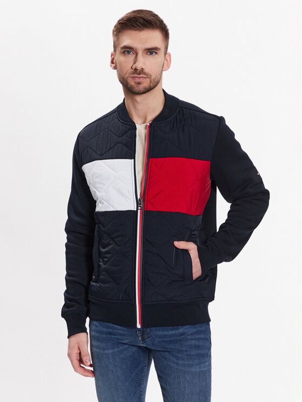 Tommy Hilfiger Tommy Hilfiger Суитшърт Mix Media MW0MW30010 Тъмносин Regular Fit