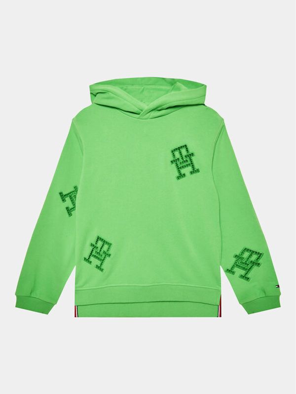 Tommy Hilfiger Tommy Hilfiger Суитшърт Monogram KG0KG07205 D Зелен Regular Fit