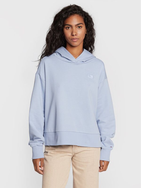 Tommy Hilfiger Tommy Hilfiger Суитшърт Natural Dye WW0WW34701 Син Relaxed Fit