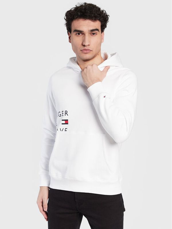 Tommy Hilfiger Tommy Hilfiger Суитшърт Off Placement Text MW0MW29303 Бял Regular Fit