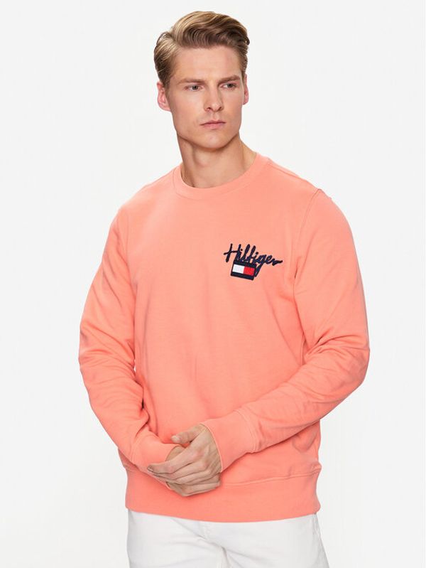 Tommy Hilfiger Tommy Hilfiger Суитшърт Painted Graphic Crew MW0MW31268 Коралов Regular Fit