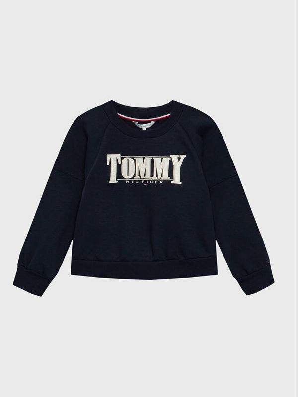 Tommy Hilfiger Tommy Hilfiger Суитшърт Sateen KG0KG06953 M Тъмносин Regular Fit