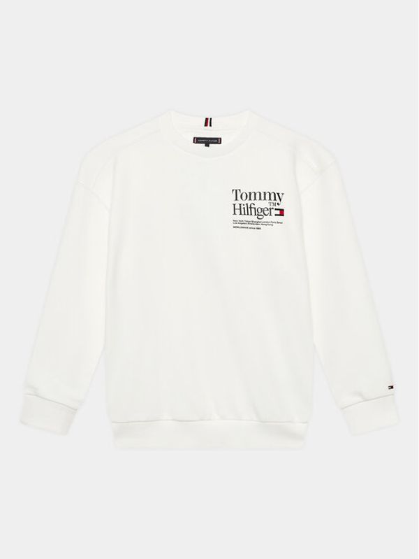 Tommy Hilfiger Tommy Hilfiger Суитшърт Timeless KB0KB08188 D Бял Regular Fit