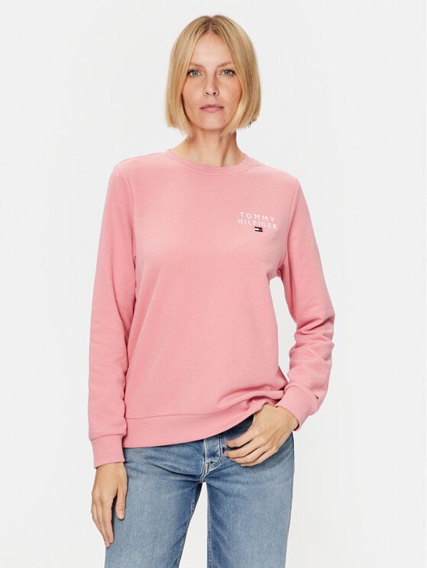 Tommy Hilfiger Tommy Hilfiger Суитшърт UW0UW04521 Розов Regular Fit