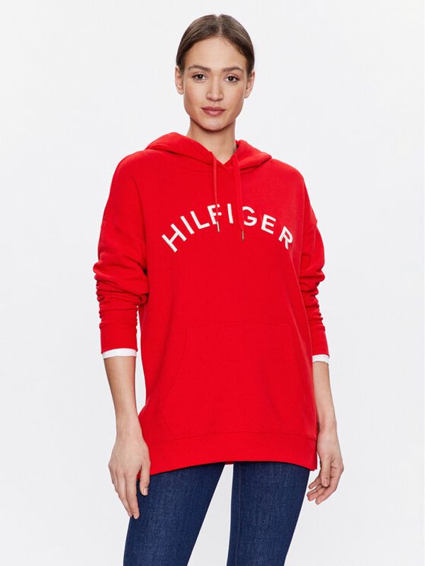 Tommy Hilfiger Tommy Hilfiger Суитшърт Varsity WW0WW37797 Червен Relaxed Fit