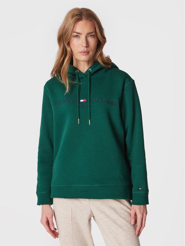 Tommy Hilfiger Tommy Hilfiger Суитшърт WW0WW26410 Зелен Regular Fit