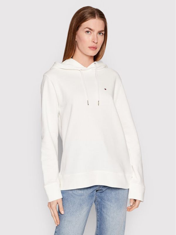 Tommy Hilfiger Tommy Hilfiger Суитшърт WW0WW32206 Бял Regular Fit