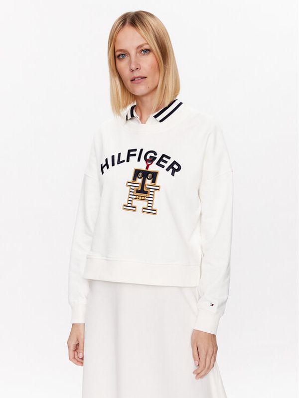 Tommy Hilfiger Tommy Hilfiger Суитшърт WW0WW39286 Екрю Relaxed Fit