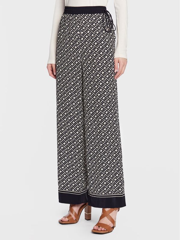 Tommy Hilfiger Tommy Hilfiger Текстилни панталони Monogram WW0WW38280 Тъмносин Flare Fit