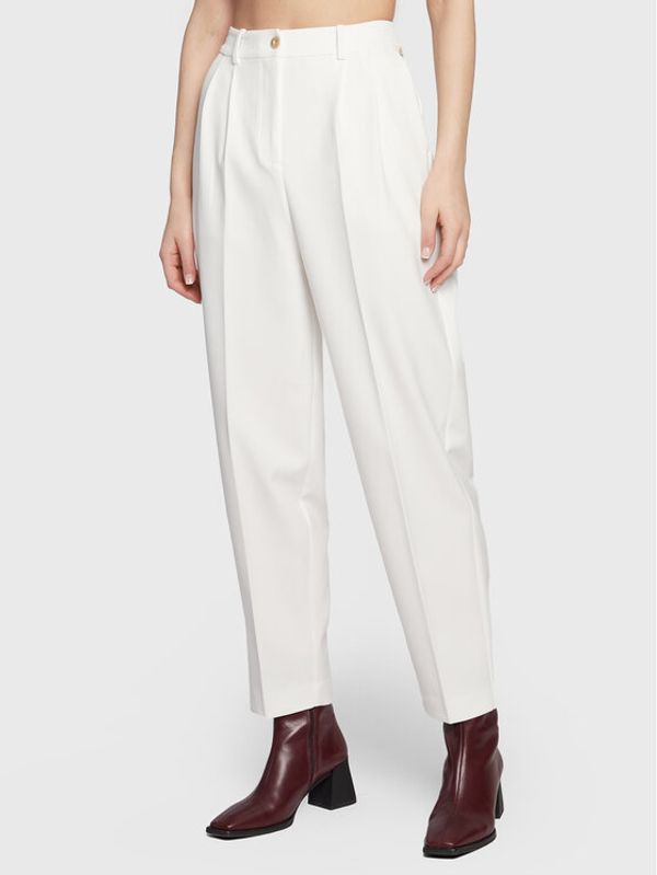 Tommy Hilfiger Tommy Hilfiger Текстилни панталони WW0WW37287 Бял Tapered Fit