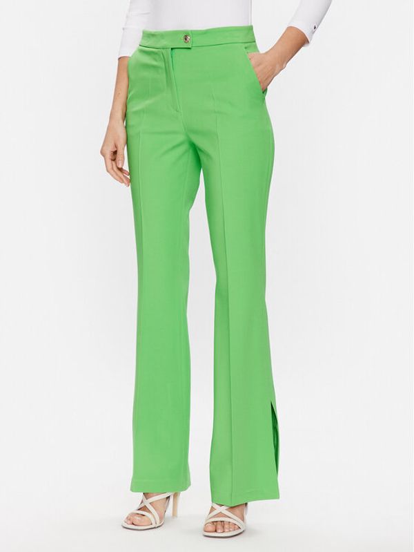 Tommy Hilfiger Tommy Hilfiger Текстилни панталони WW0WW38598 Зелен Flare Fit