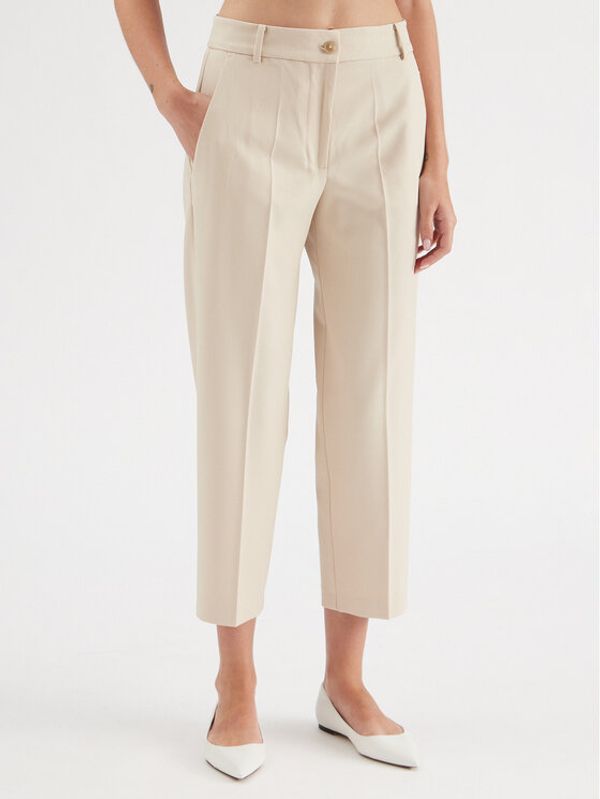 Tommy Hilfiger Tommy Hilfiger Текстилни панталони WW0WW39398 Бежов Straight Fit