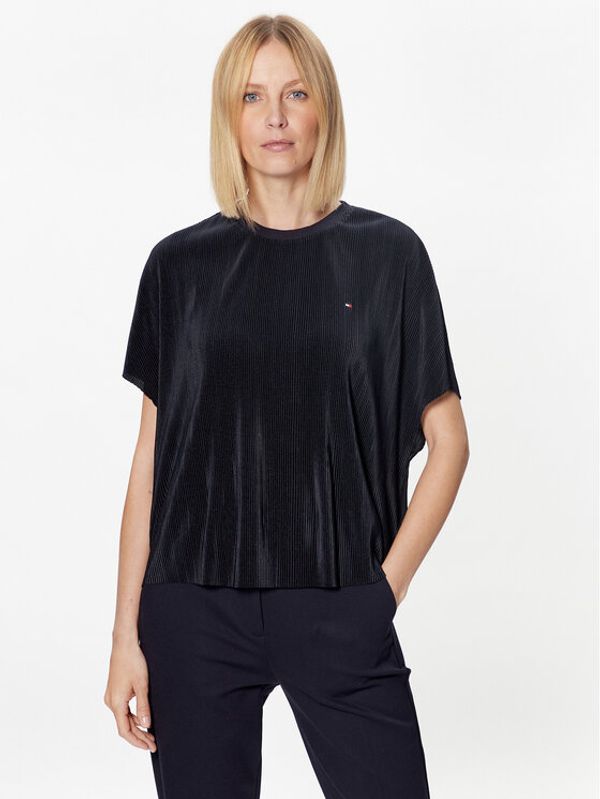 Tommy Hilfiger Tommy Hilfiger Тениска на пижама Plated Short Sleeve UW0UW04516 Тъмносин Relaxed Fit