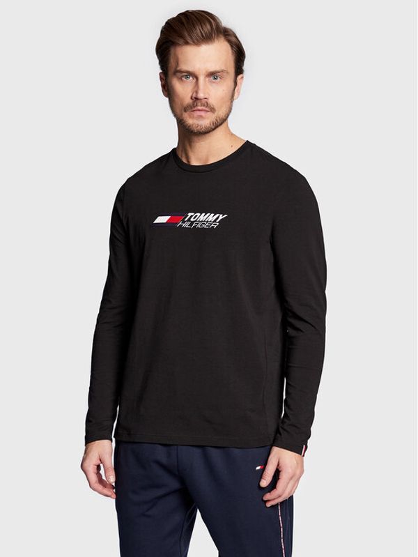Tommy Hilfiger Tommy Hilfiger Тениска с дълъг ръкав Essentials MW0MW28934 Черен Regular Fit