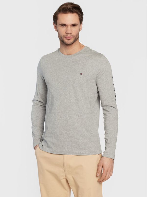 Tommy Hilfiger Tommy Hilfiger Тениска с дълъг ръкав Logo MW0MW09096 Сив Slim Fit
