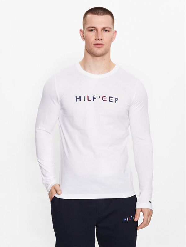 Tommy Hilfiger Tommy Hilfiger Тениска с дълъг ръкав MW0MW31537 Бял Slim Fit